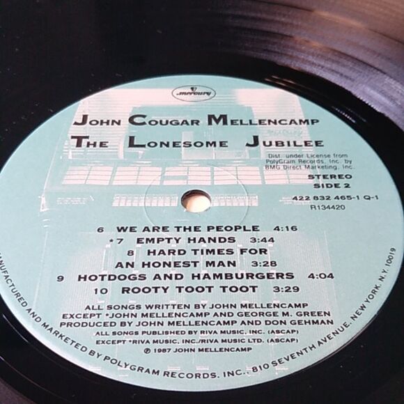 The Lonesome Jubilee Vinyl Record John Cougar Mellencamp - Picture 9 of 9